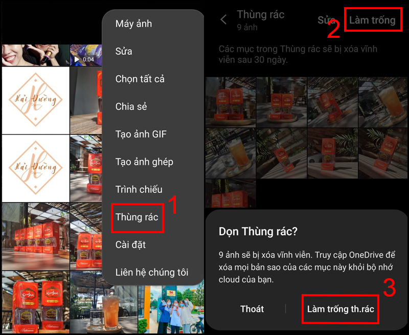 L&agrave;m trống th&ugrave;ng r&aacute;c